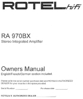 Rotel-RA-970BX - Owners manual